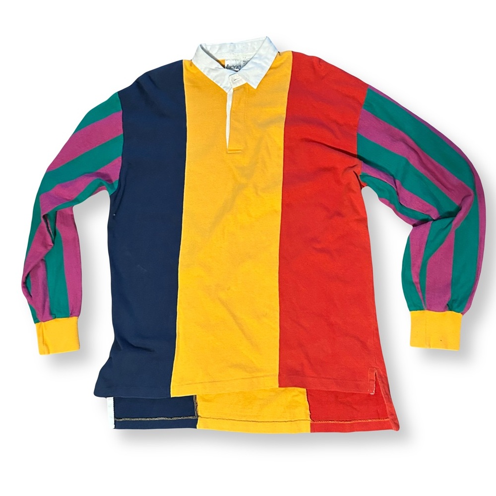 Vintage / Bachrach 1990s Colorblock Rugby Polo Shirt size XL
